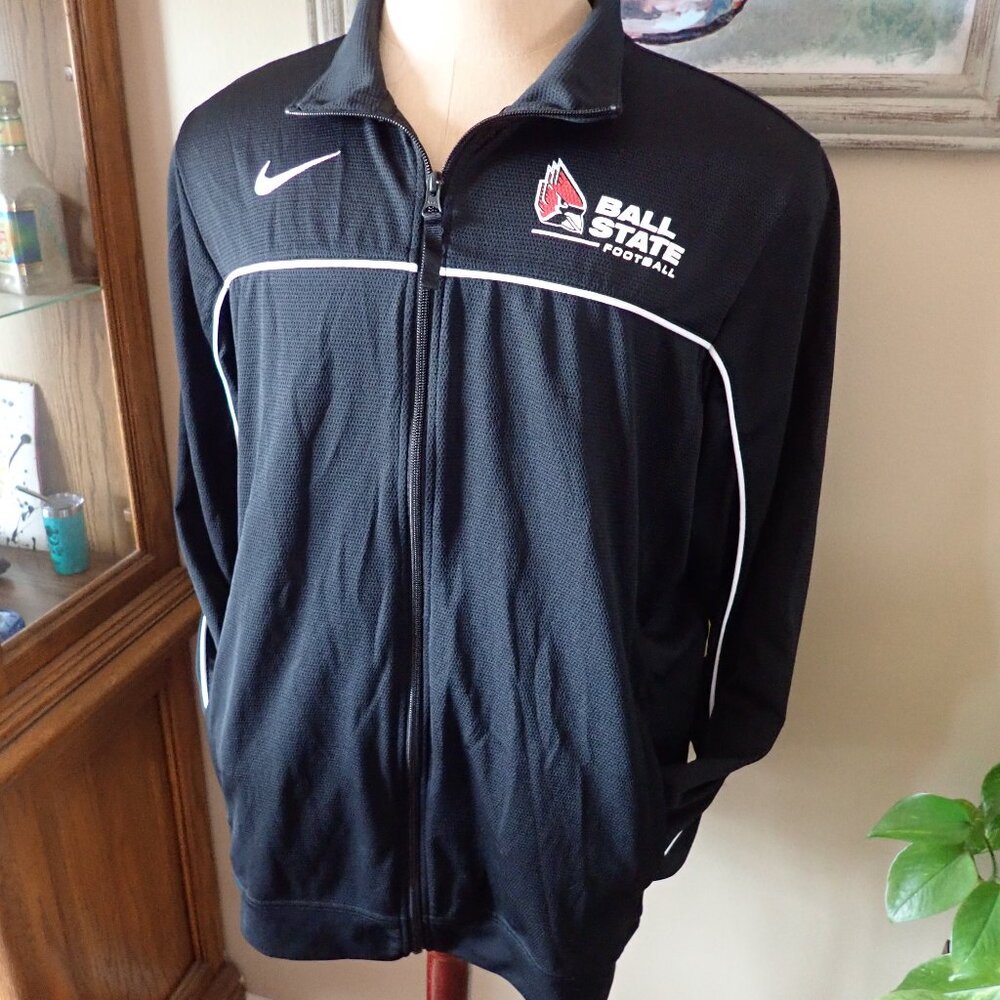 Nike Ball State Football Track Jacket Men’s LXL Dri-Fit - NICE